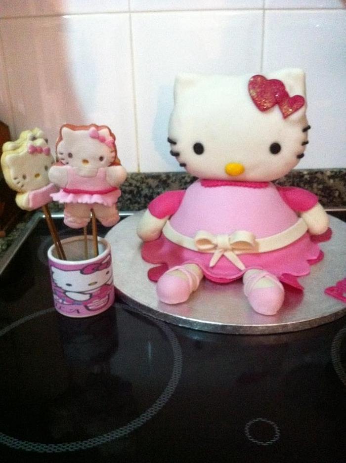 Kitty ballerina cake