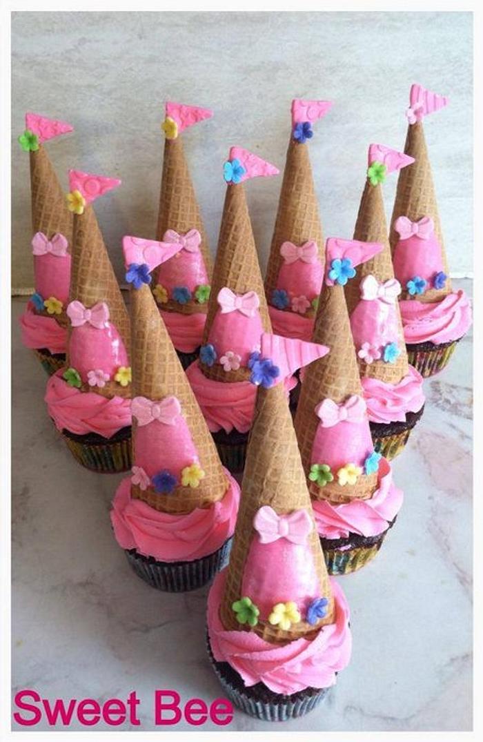 Princess Castle Cupcakes