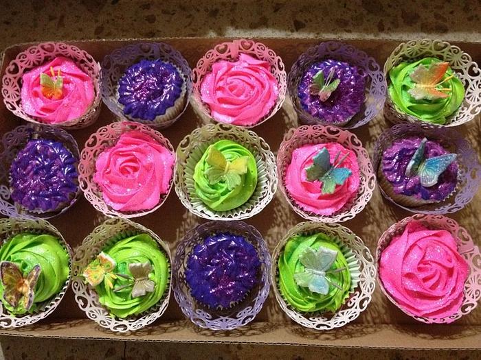Butterfly Cupcakes for a Fancy Nancy Birthday