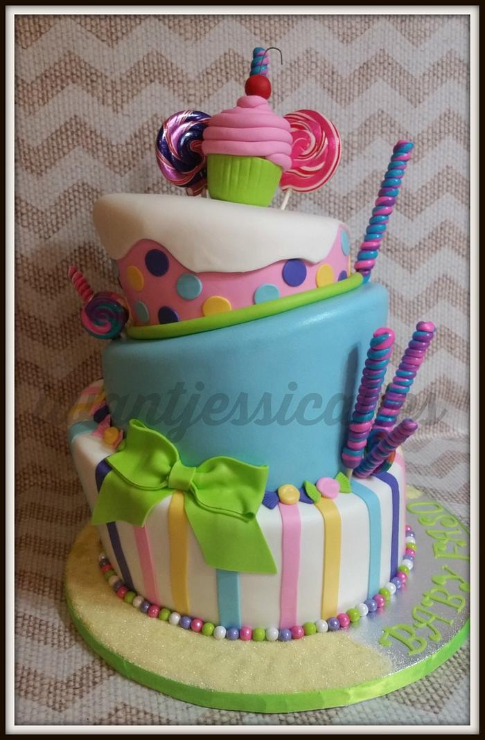 Baby shower, candy cake