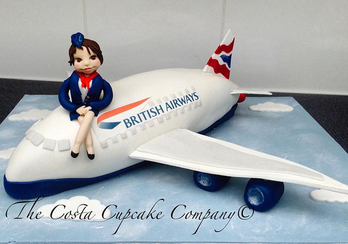 British airways plane cake