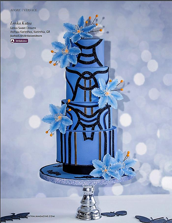 A wedding cake inspired by a Versace dress.