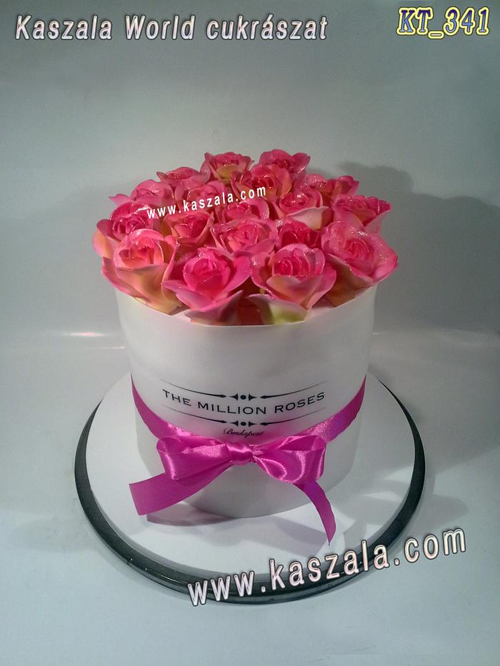 Million roses cake,  with sugar flowers