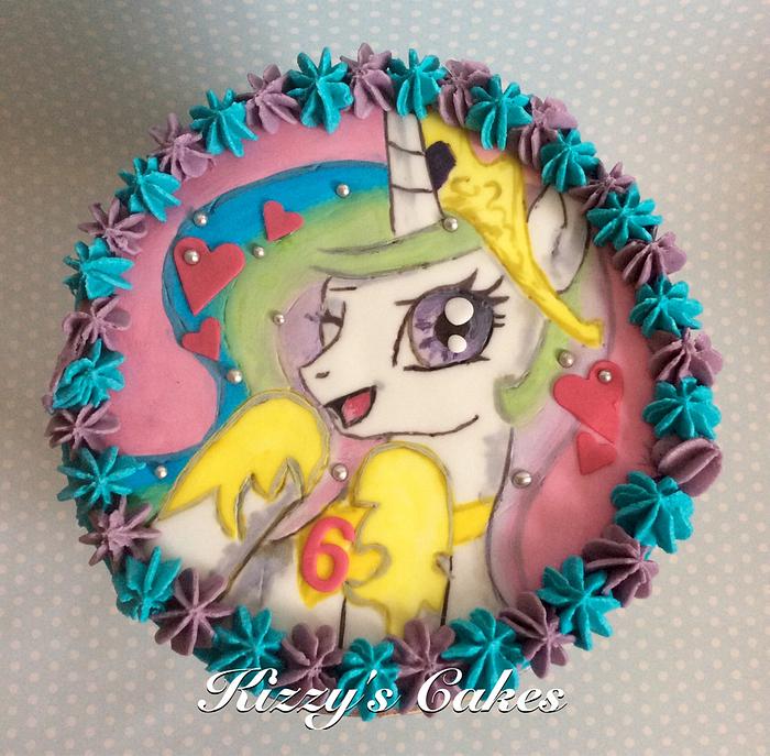 My Little Pony buttercream cake
