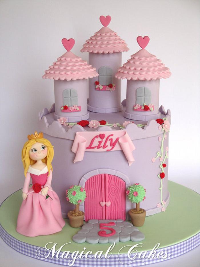 Sleeping Beauty Princess Castle Cake