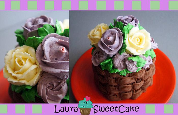 Mini Flower basket Cake