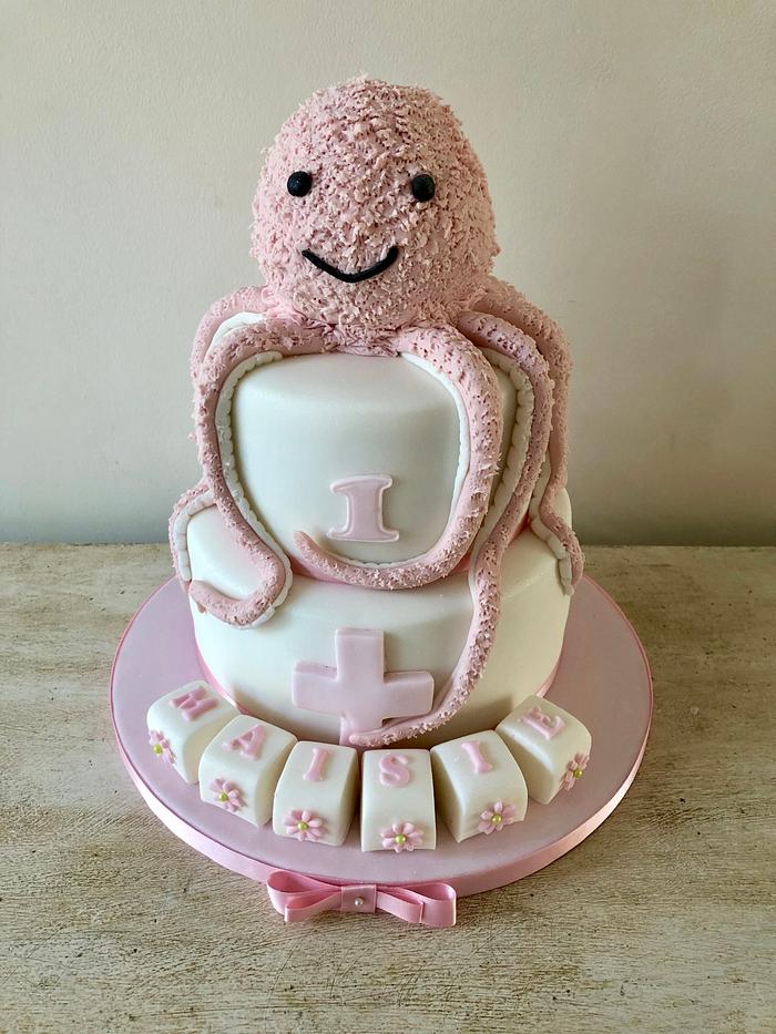 Jelly bean toy octopus cake