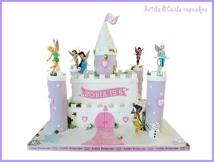 Fairy snow castle cake!