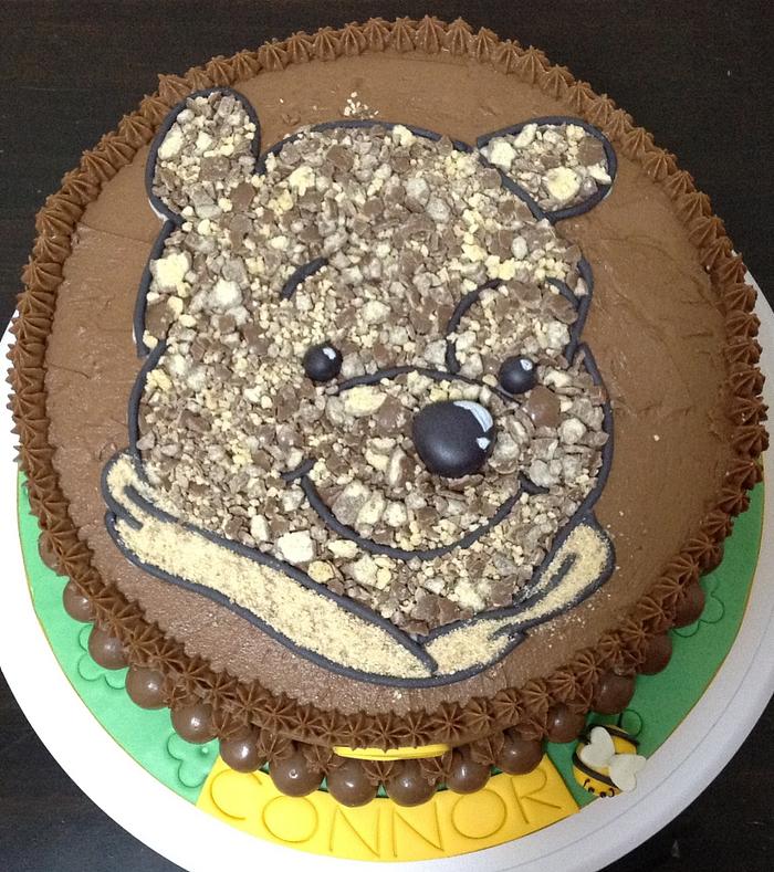 5th Birthday Crushed Maltesers Winnie the Pooh Birthday Cake