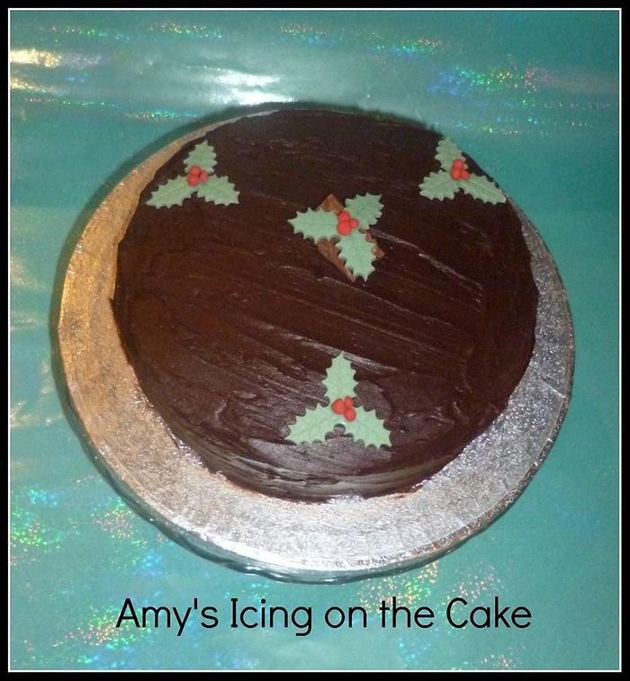 Chocolate and Rum Christmas Cake