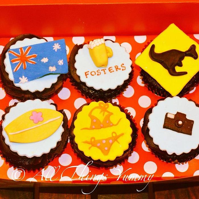 Australia theme cupcakes