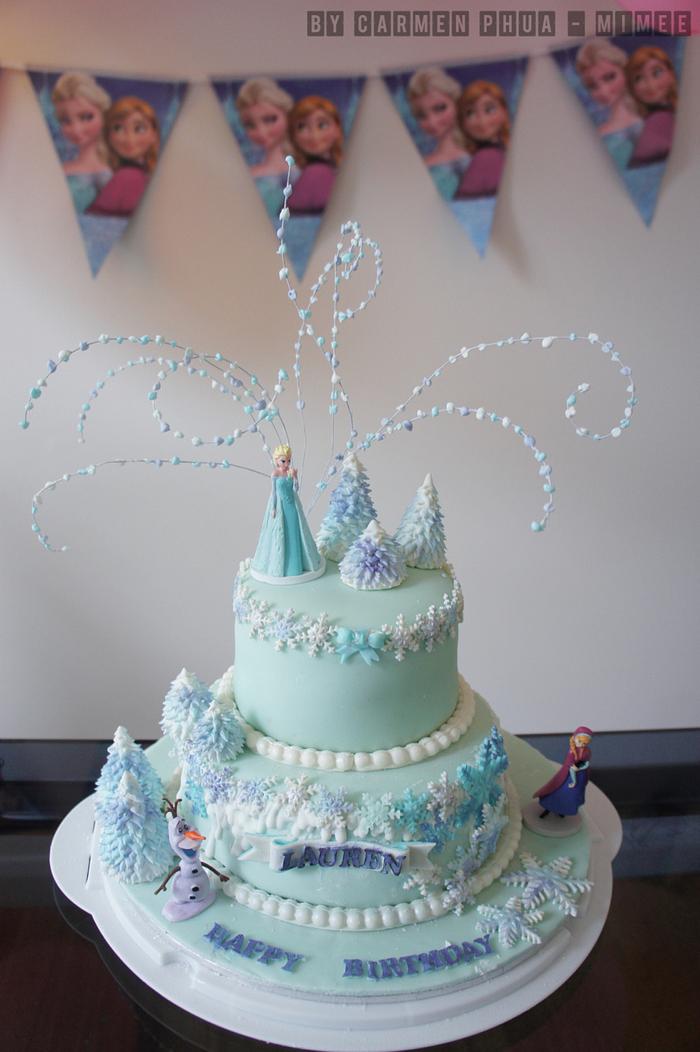Disney Frozen Princess Cake  bakehoneycom