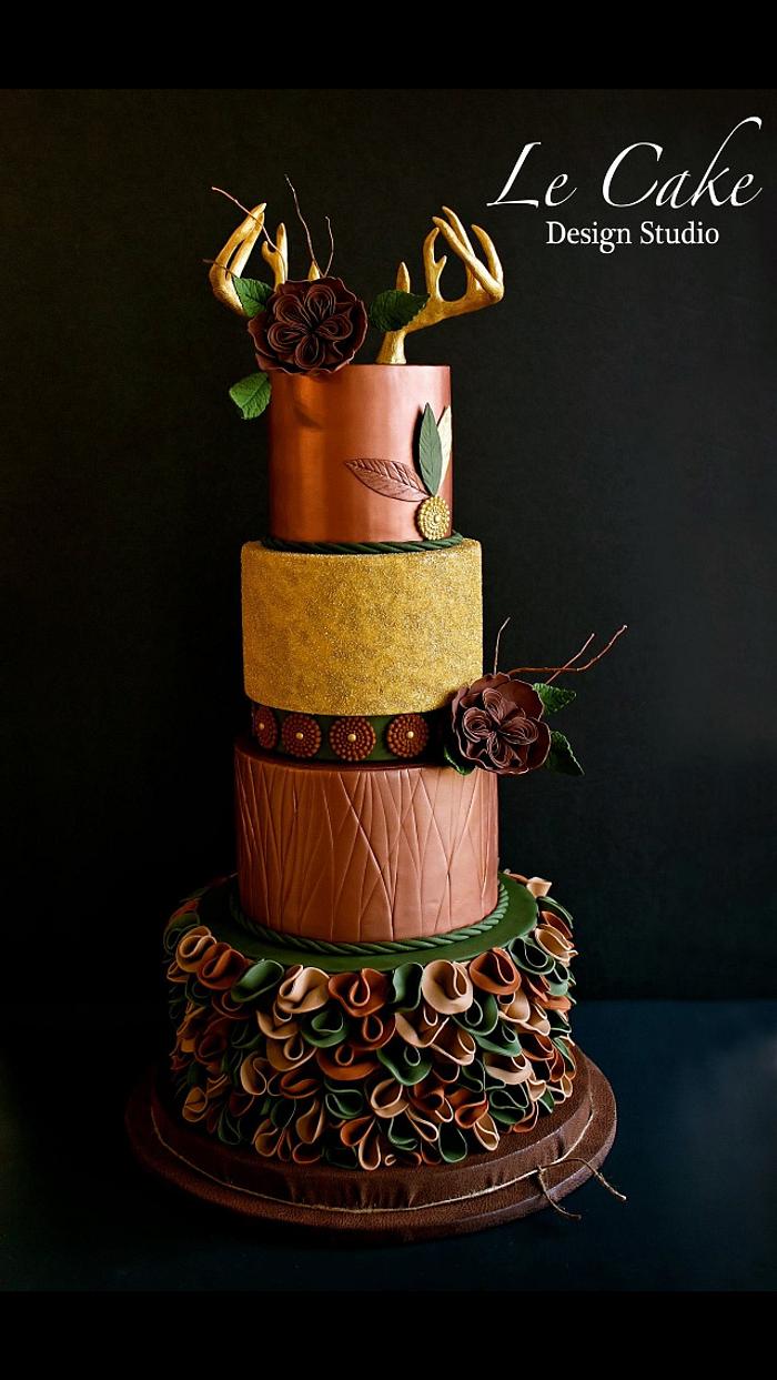 Camo wedding cake