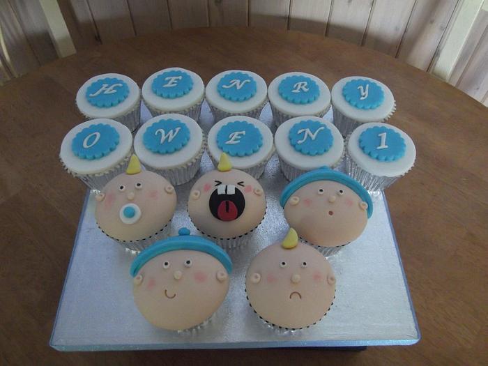 Happy 1st Birthday Cupcakes