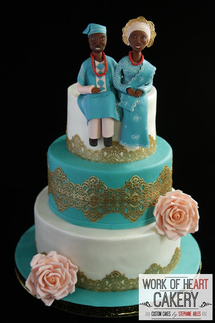 Nigerian Engagement Cake 
