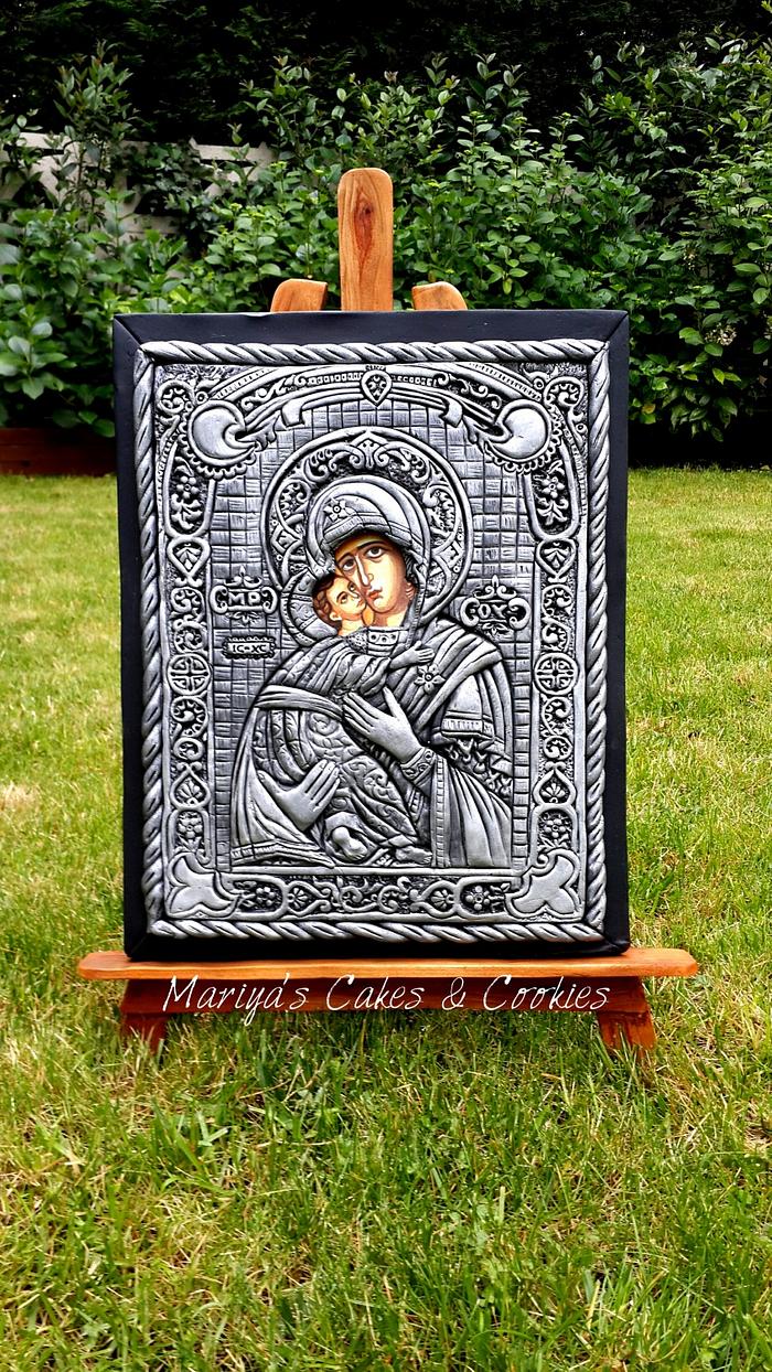 Virgin Mary and Jesus-sugar ikon