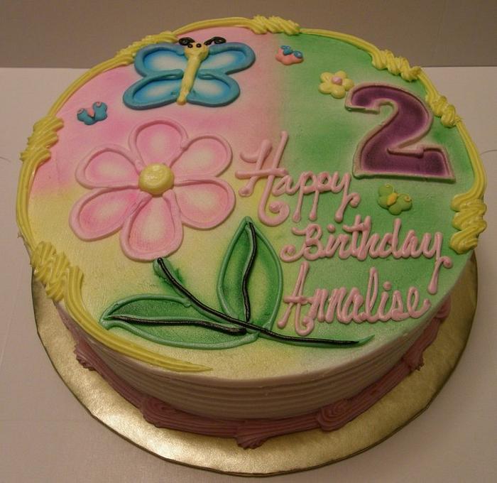 Airbrushed B-Day Cake