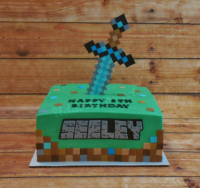 Minecraft 5th Birthday Cake