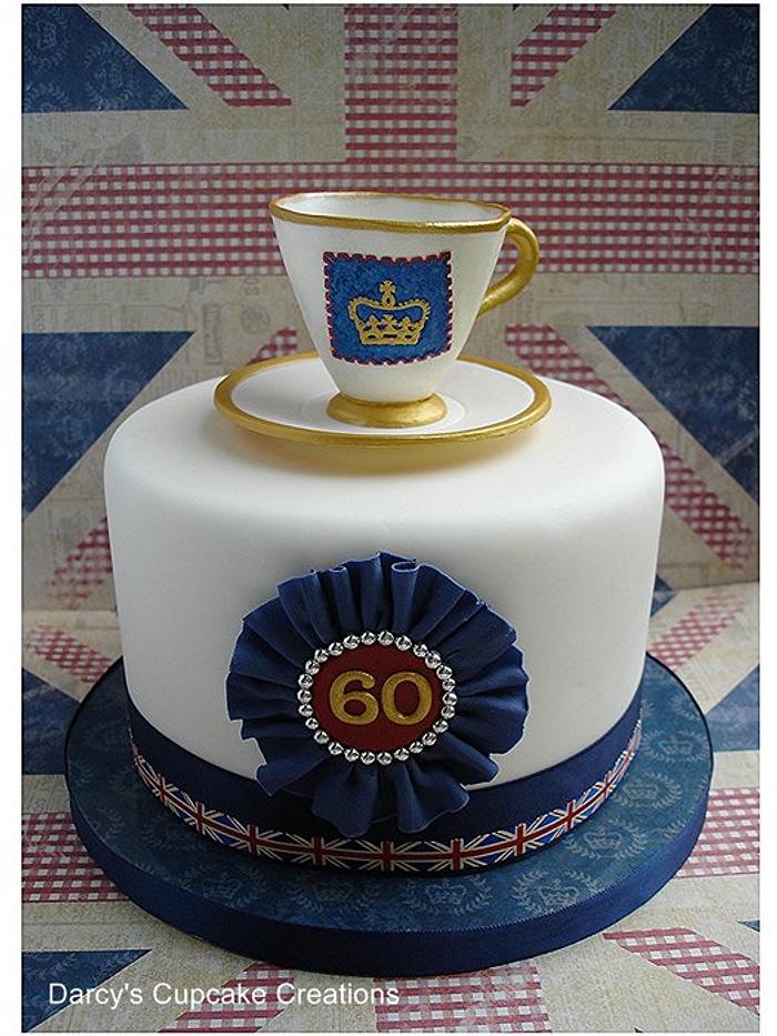Diamond Jubilee 6" cake & teacup