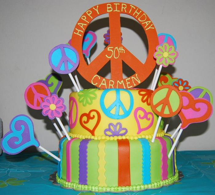 Peace Sign Cake