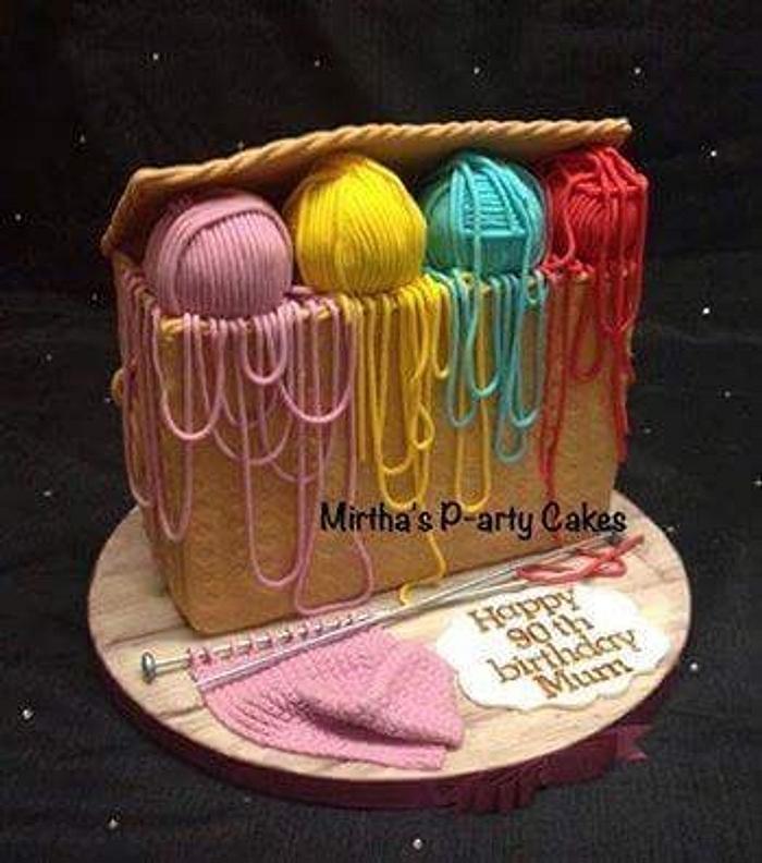 Knitting Basket cake