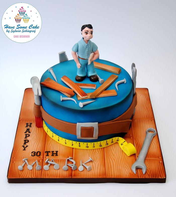 Birthday cake for  carpenter