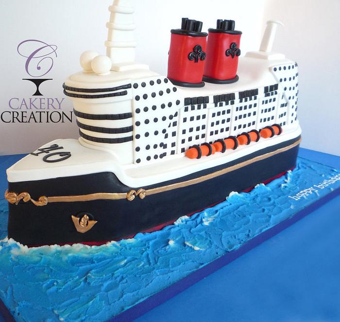 3D Cruise ship cake
