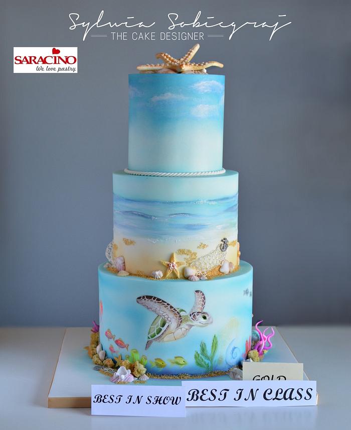 Ocean theme cake