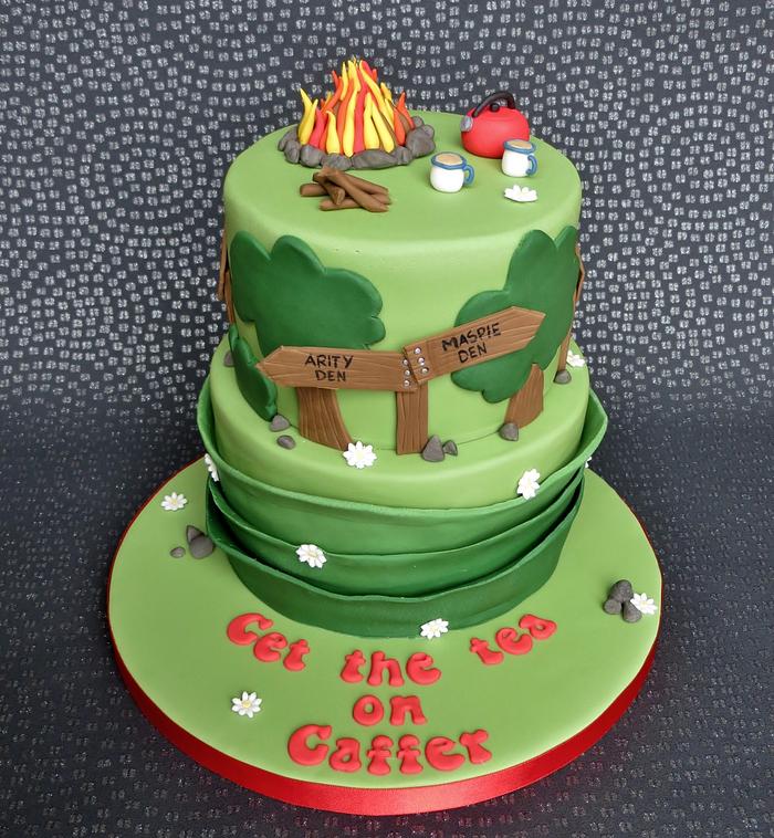 Campfire Birthday Cake