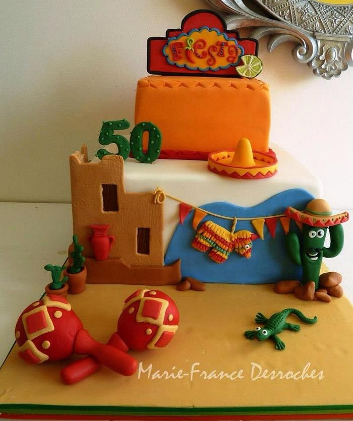 Mexican themed cake