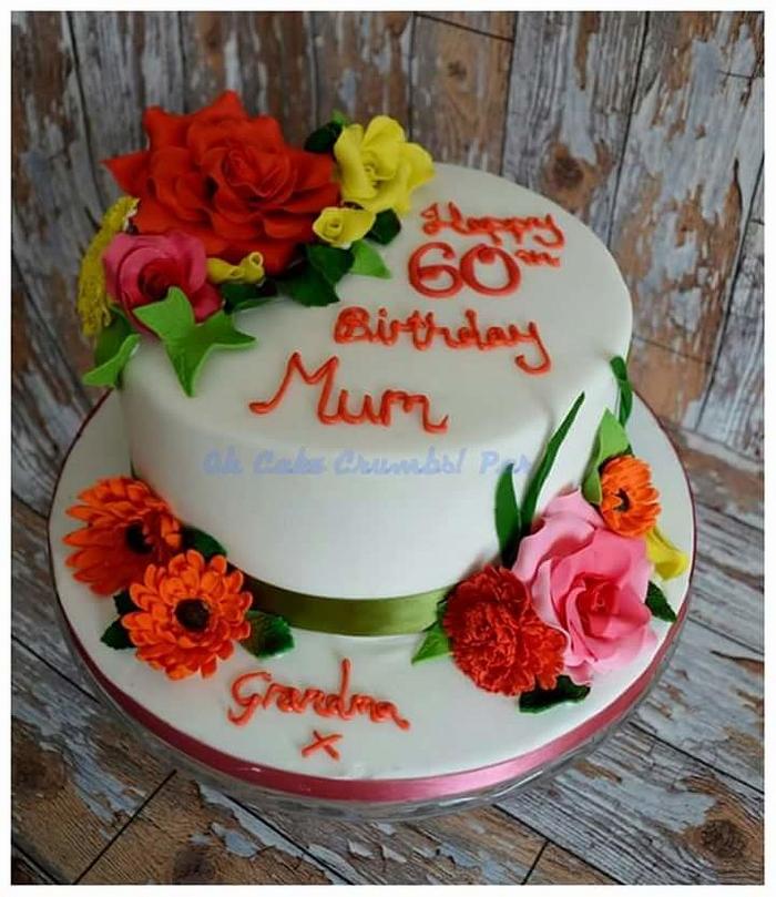 vintage floral cake matching mother's day sets 