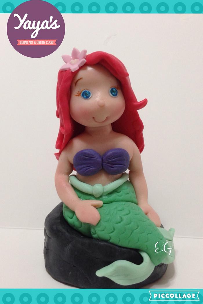 Little mermaid cake topper