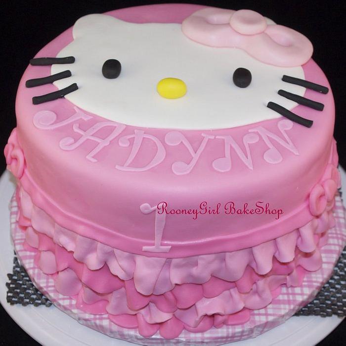 Hello Kitty Ruffle Cake