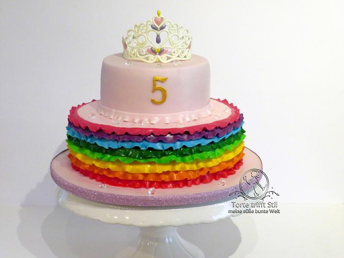 Colorful princess cake