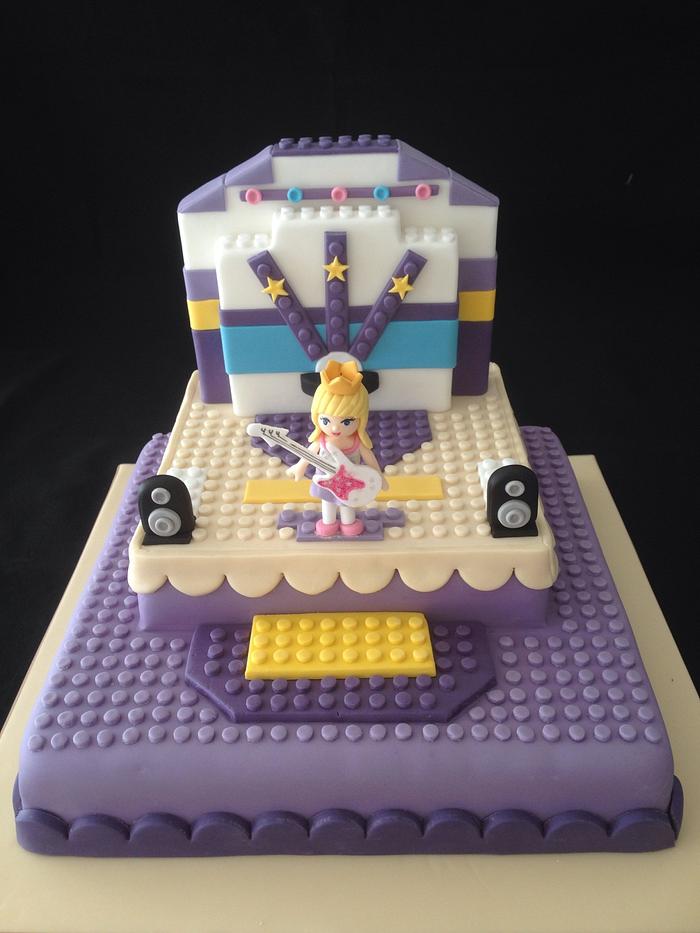 Lego star stage cake