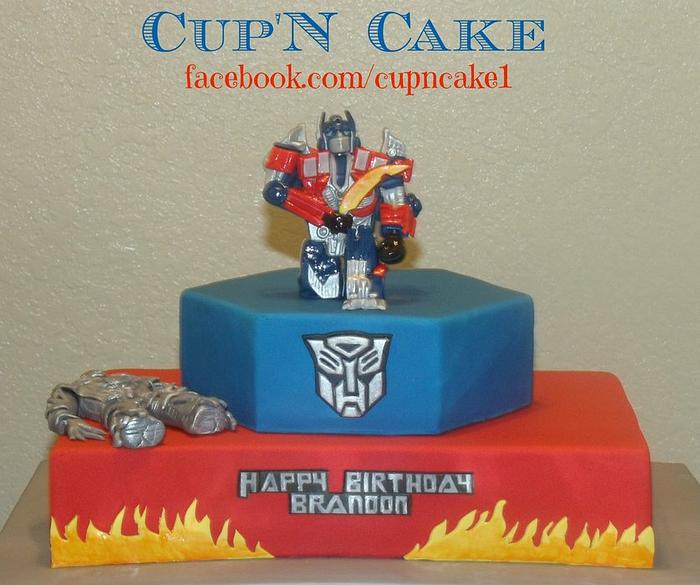 Transformers cake for my son
