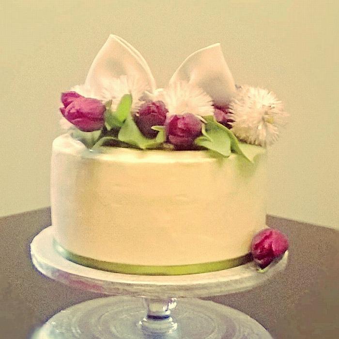 cake with flower