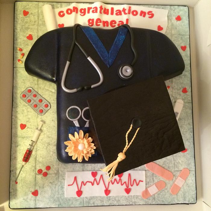 Nurse graduation cake