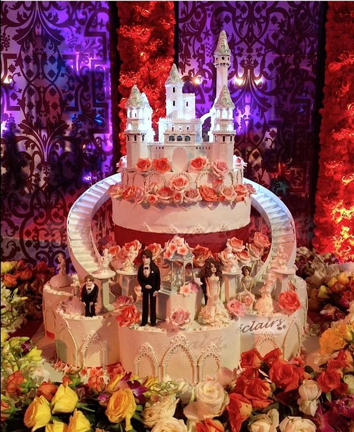 Lit Up Fairy Tale Wedding Cake