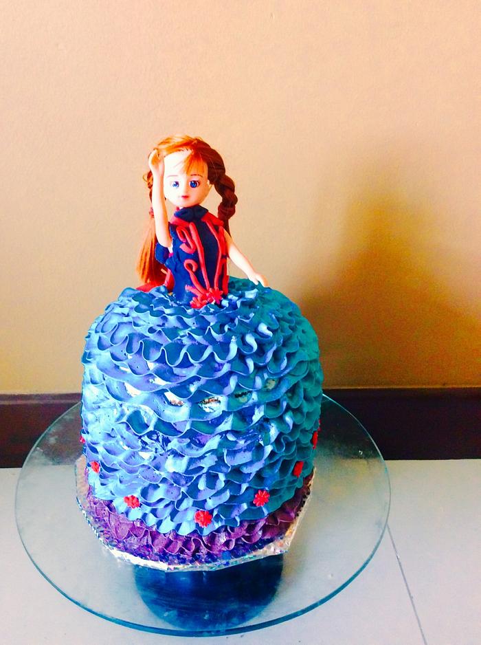 Frozen Princess Anna cake