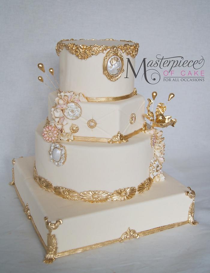 Marie-Antoinette Inspired Wedding Cake