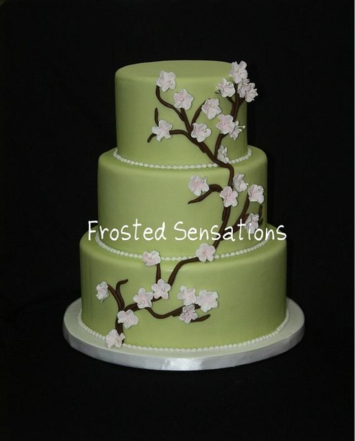 Cherry Blossom Wedding Cake