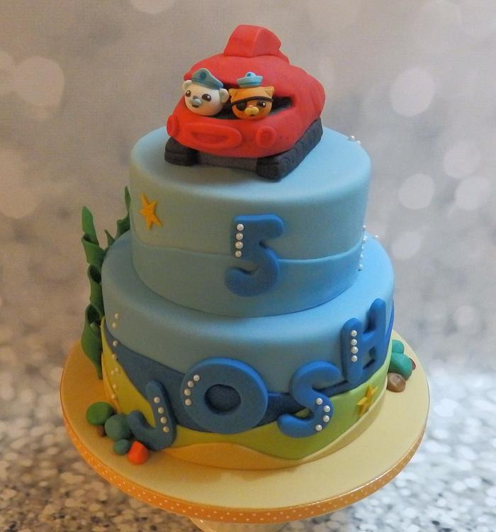 Octonauts two-tier birthday cake