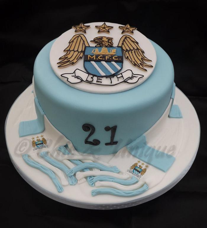 Edible Manchester City Cake Topper Personalised - Edible Printed Toppers