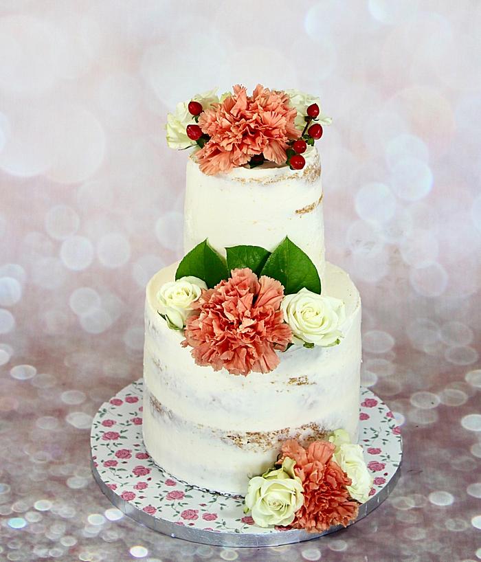 Naked tiered cake