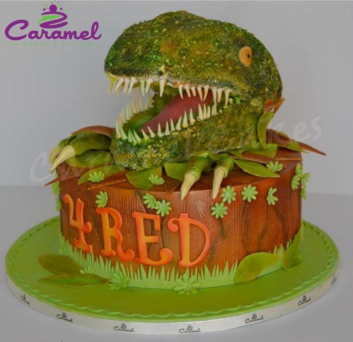 All real Dinosaur cake! 