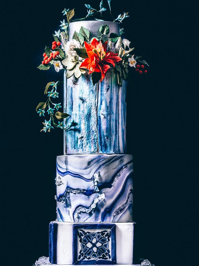 Winter wedding cake