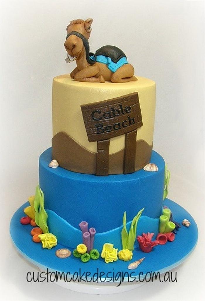 Camel Engagement Cake