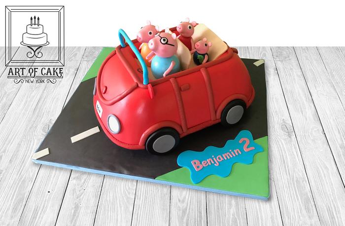 Peppa Pig 3D Car Cake
