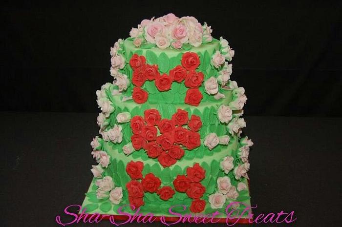 Mother's Day Rose Garden Cake